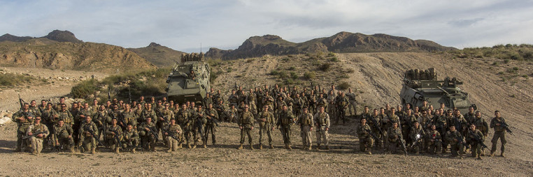 Spanish Legionnaires and U.S. Marines train together